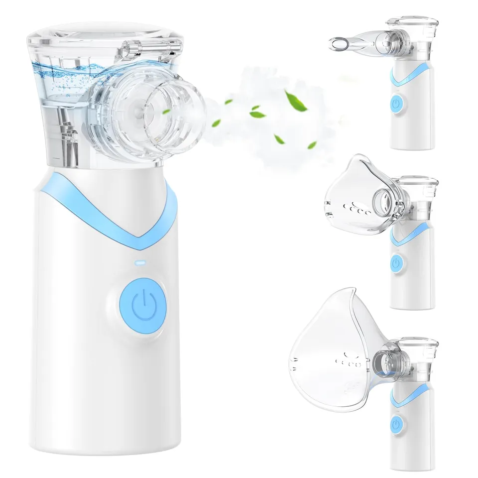 larair-tragbarer-inhalator-vernebler-blau-mit-masken-einstellbar image 1