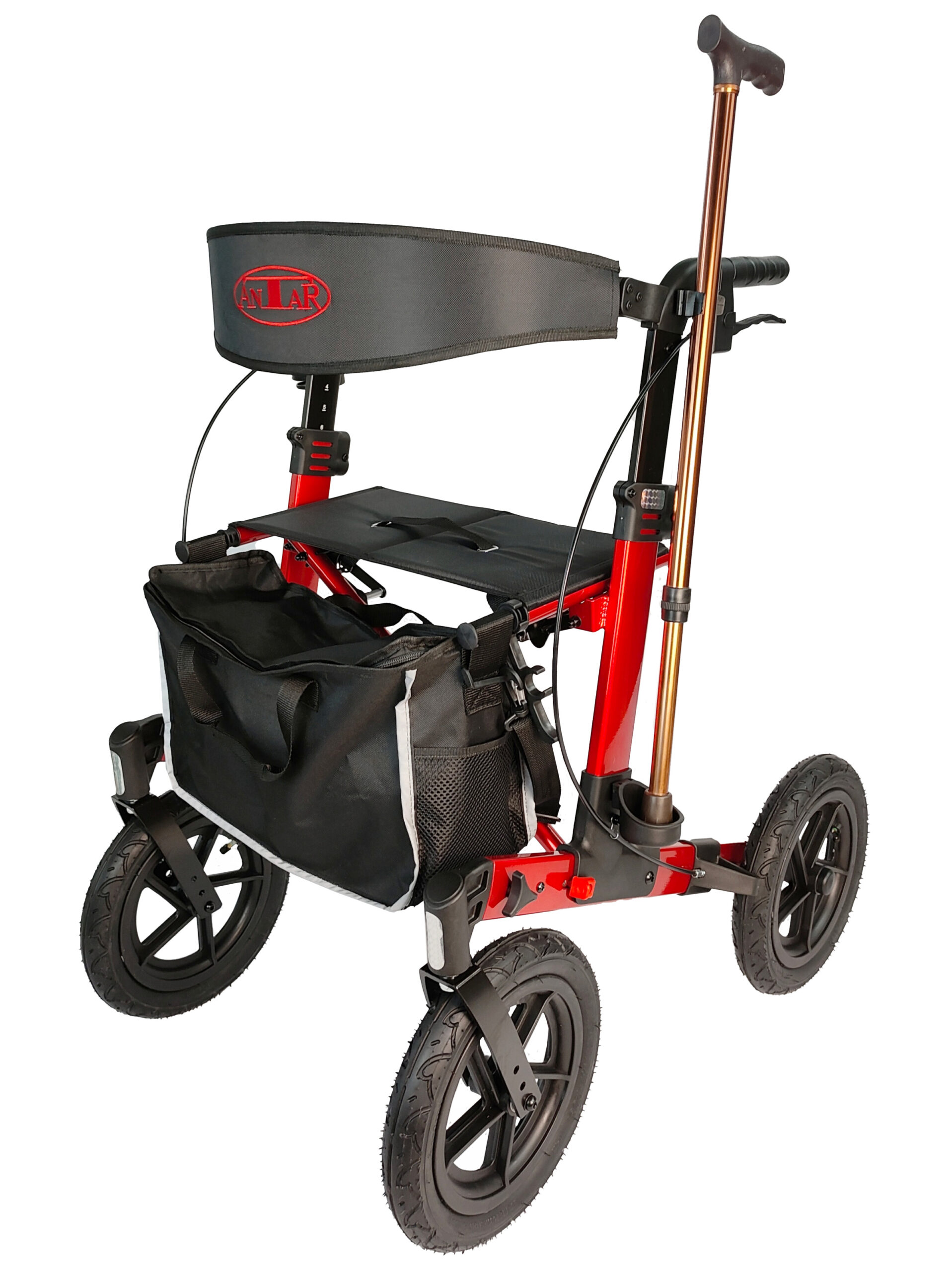 antar-at51045-rollator-mit-luftreifen-gehwagen-mit-tasche image 2