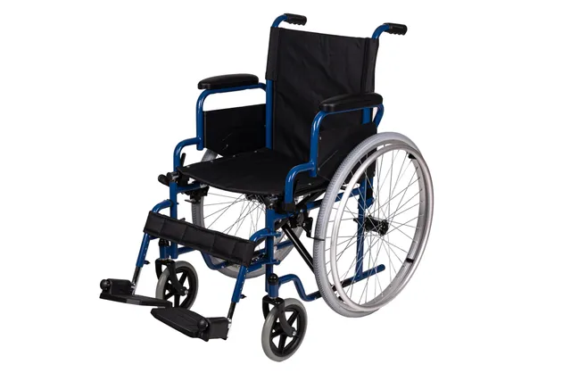 antar-at52308-manueller-rollstuhl-blau-stahlrahmen image 1