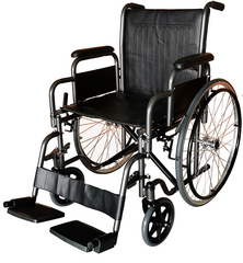 antar-at52312-rollstuhl-standard-mit-stahlrahmen-und-pvc-polster image 1