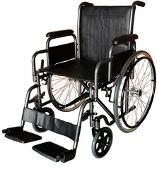 antar-at52312-rollstuhl-standard-mit-stahlrahmen-und-pvc-polster image 1