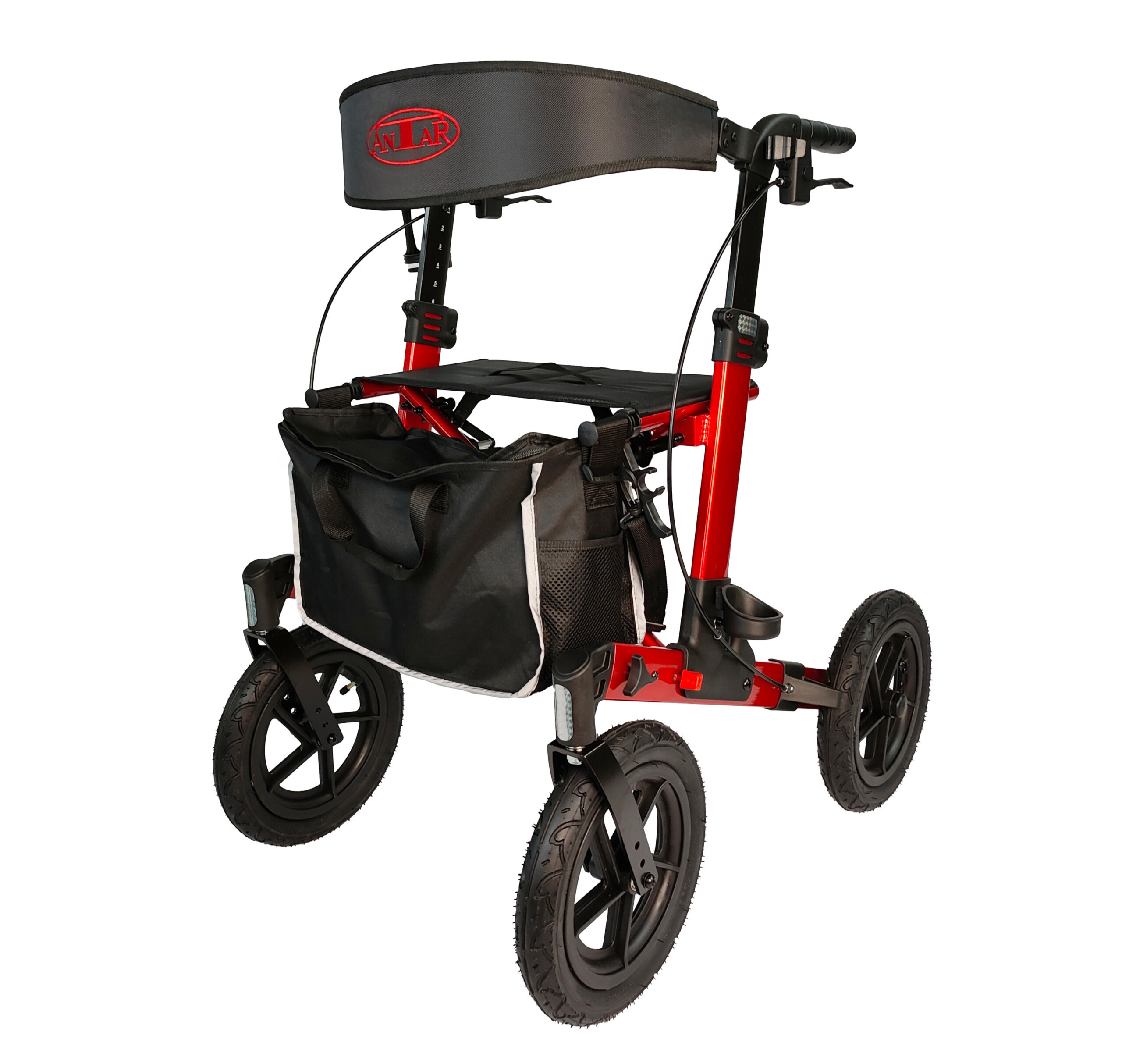 antar-at51045-rollator-mit-luftreifen-gehwagen-mit-tasche image 1
